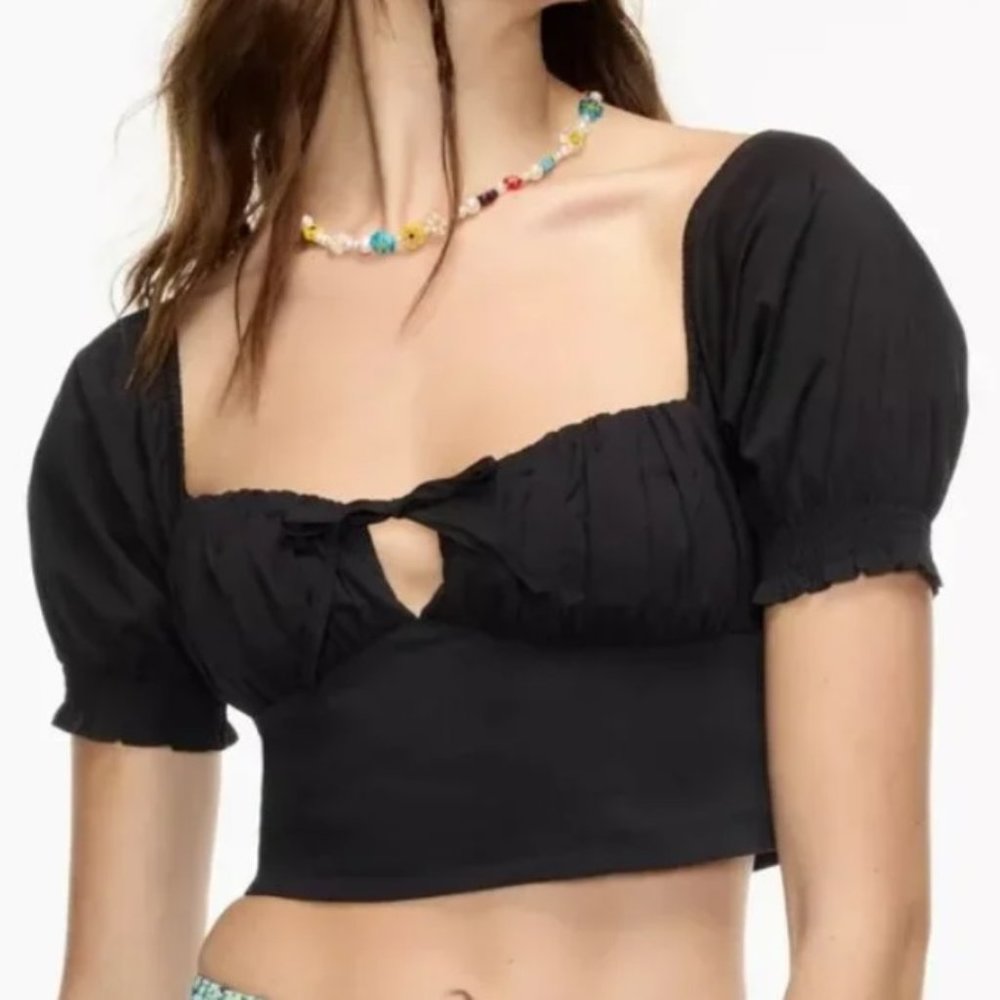 Sunday Best Countess Blouse Aritzia blue crop tops cropped NWT